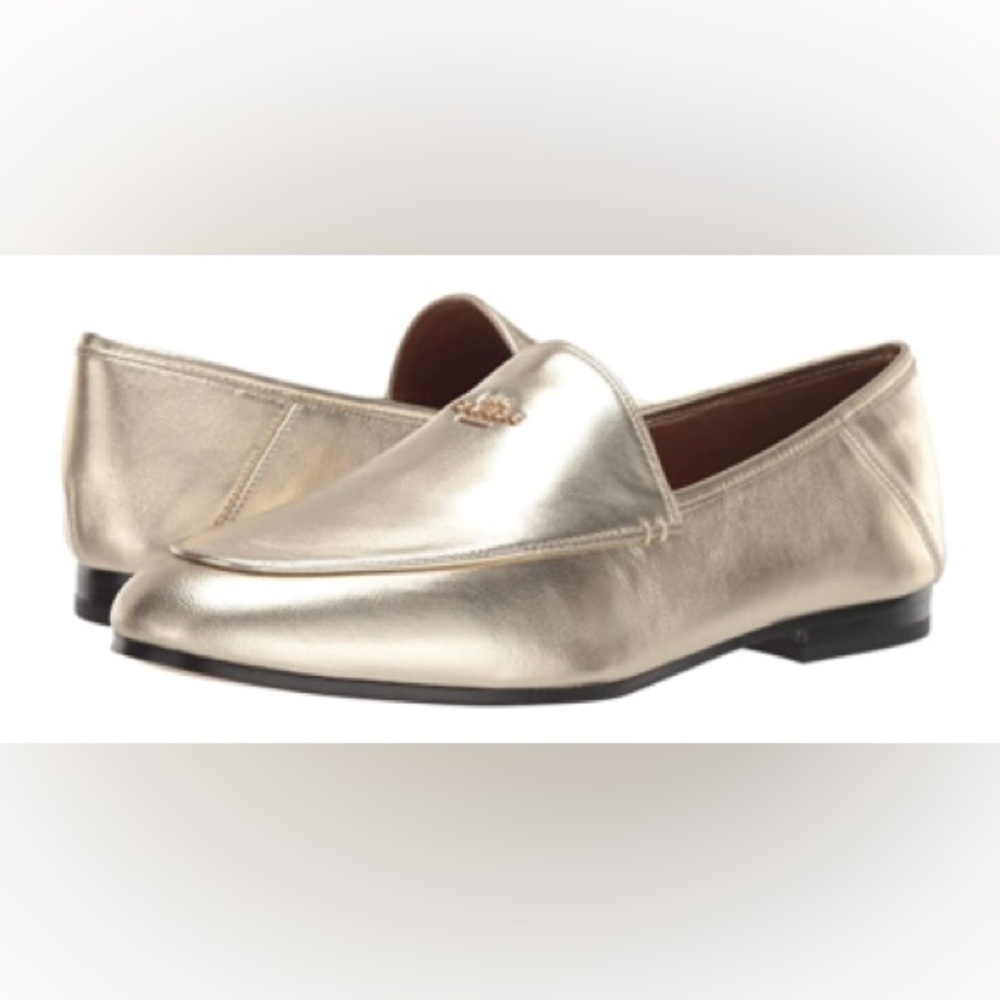 Coach Womens Golden Hallie Metallic Loafers